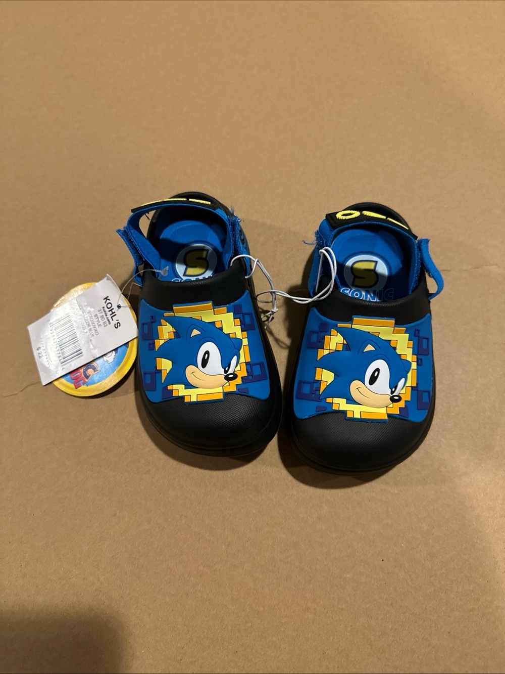 Kohl's Blue and Black Sonic Graphic Kids Clog Sandals